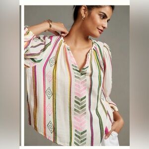 Anthropologie Velvet by Graham and Spencer Beth blouse size small